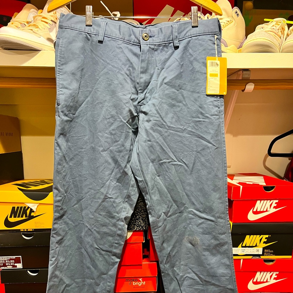Men's Gray/blue Haggar chino Dress Pants Size 32" Waist X 32" Inseam NWT